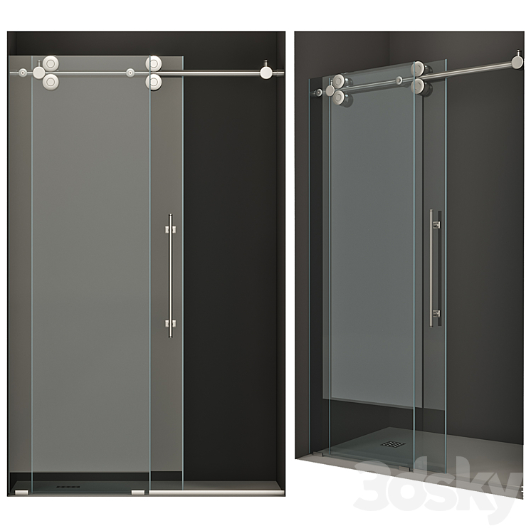 Shower doors SYDNEY 3DS Max - thumbnail 1