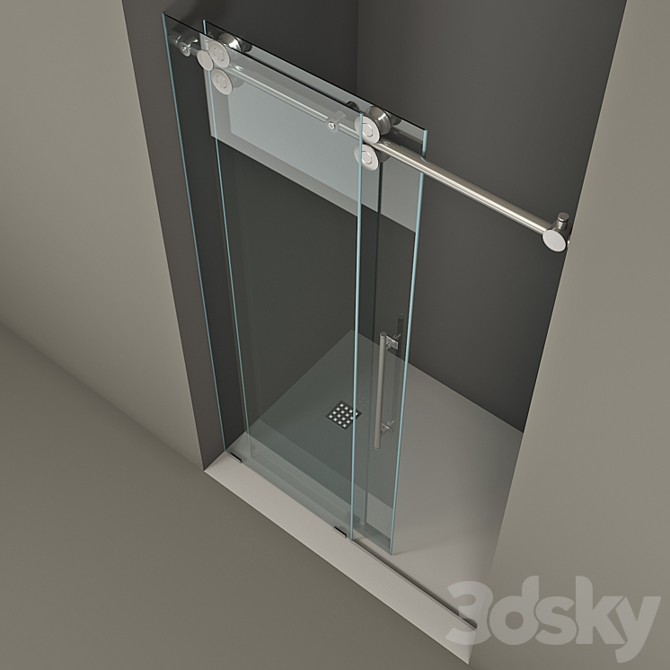 Shower doors SYDNEY 3DS Max - thumbnail 2