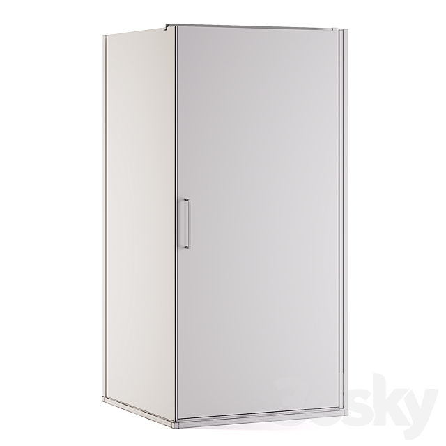 Shower enclosures Arblu Icaro + shower systems Paffoni set 1 3DSMax File - thumbnail 5