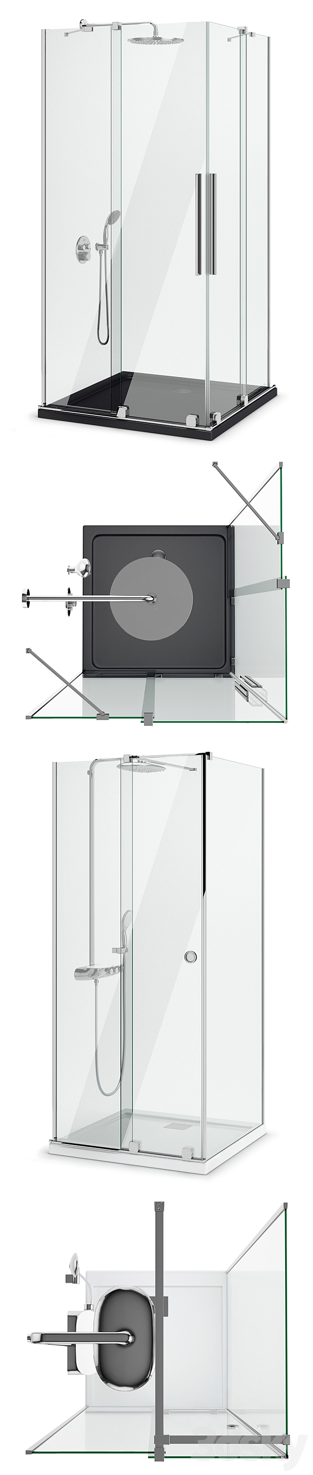 Shower enclosures Radaway | Furo set 116 3DS Max Model - thumbnail 2