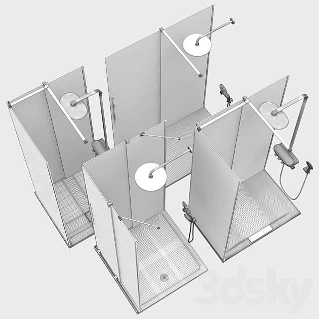 Shower enclosures Radaway | Furo set 116 3DS Max Model - thumbnail 5