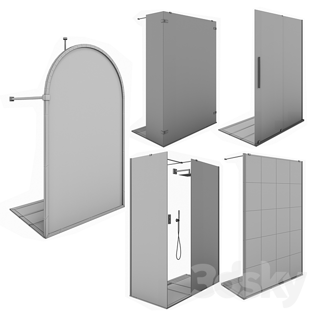 Shower enclosures Radaway vol 06 3ds Max - thumbnail 2