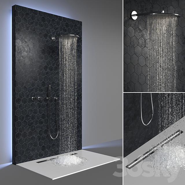 shower + Faucet 02 3ds Max - thumbnail 1