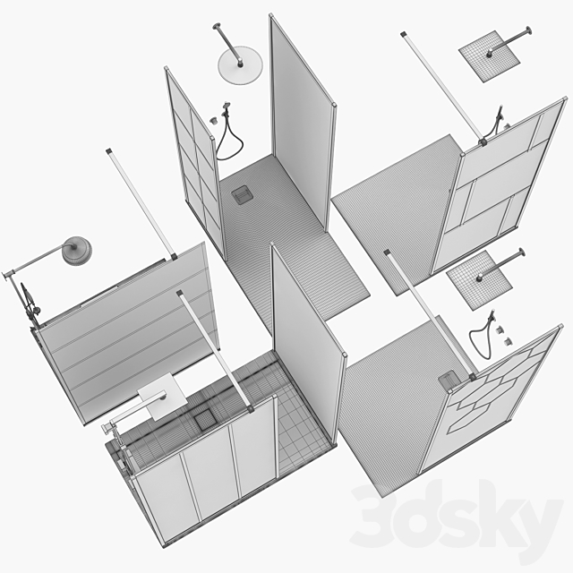 Shower panels West One Bathrooms set 109 3DS Max Model - thumbnail 5