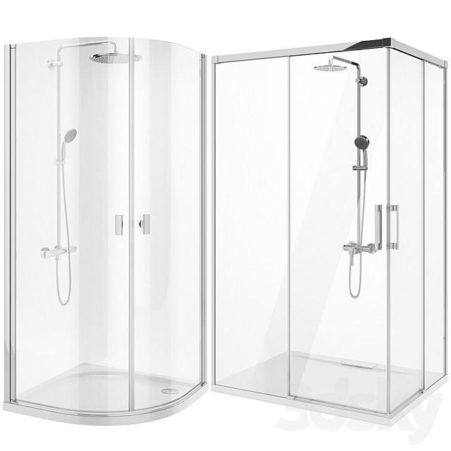 Shower set Ravak and Radaway set 88 3DS Max Model - thumbnail 2