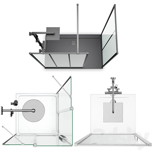 Showers Radaway. West One Bathrooms and Ideal set 124 3DSMax File - thumbnail 4