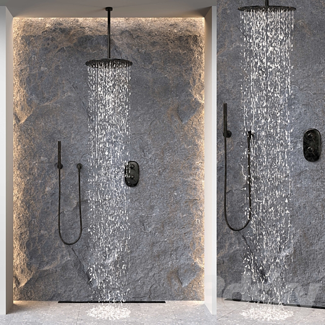 stone shower 01 3ds Max - thumbnail 2