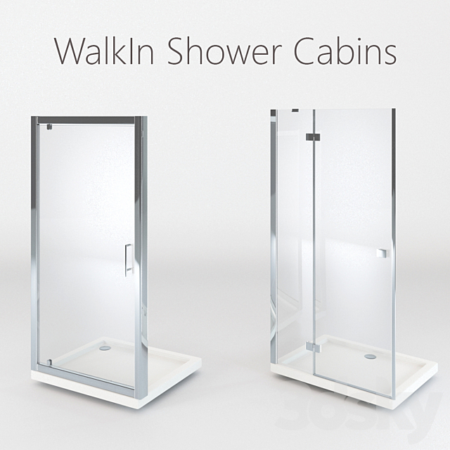 WalkIn Shower Cabins 3ds Max - thumbnail 1