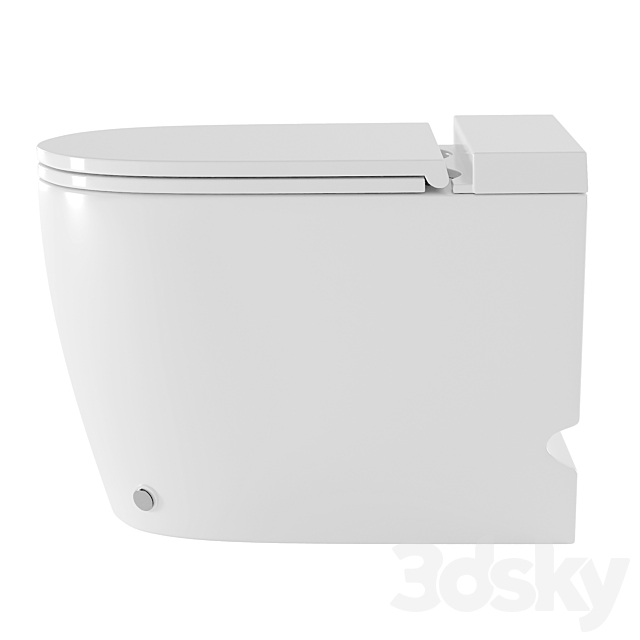 ABBER Bequem side-mounted toilet with pulse flush 3DS Max Model - thumbnail 4