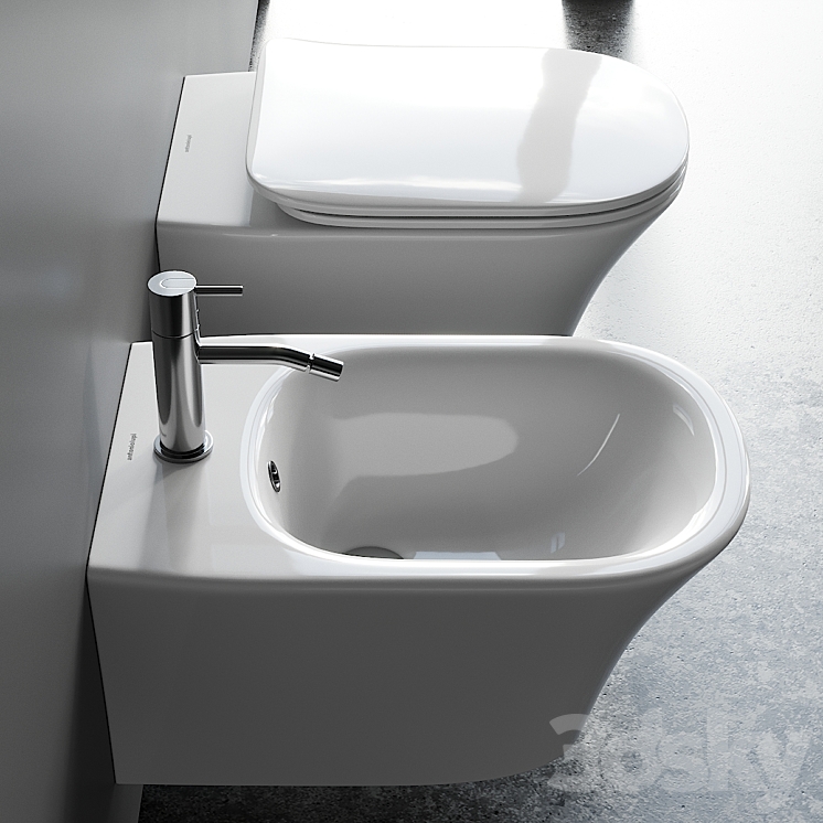 Antonio Lupi Design Cabo Wall-Hung WC 3DS Max - thumbnail 2