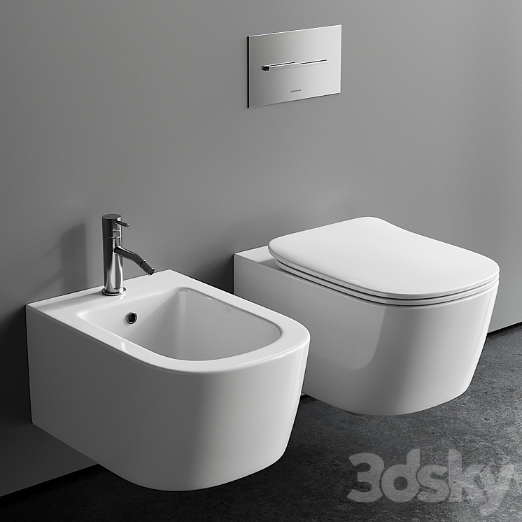 Antonio Lupi Design Komodo Wall-Hung WC 3DS Max - thumbnail 1