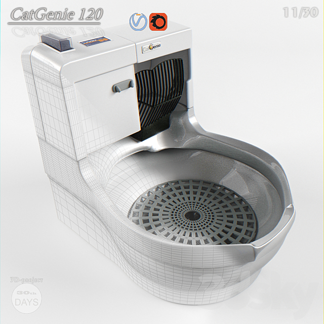 Automatic litter box CatGenie 120 3ds Max - thumbnail 2