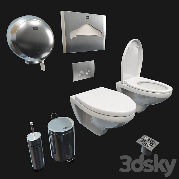 Bathroom accessories Jacob Delafon BXG TECE 3DS Max - thumbnail 1