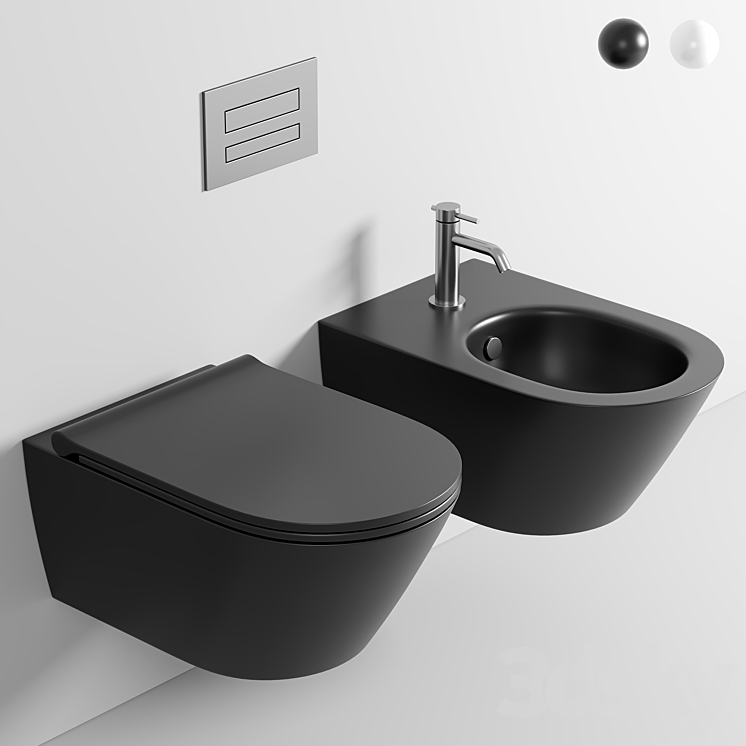 CATALANO NEW ZERO WALL HUNG WC 3DS Max Model - thumbnail 1