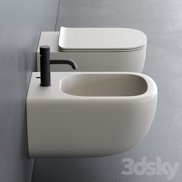 Ceramica Cielo Era Wall-Hung WC 3DS Max - thumbnail 2