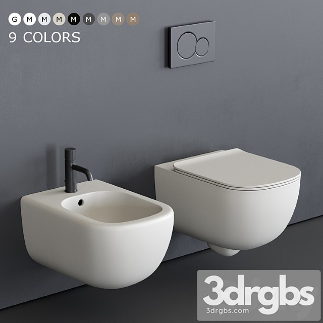 Ceramica Cielo Era Wall Hung Wc 3dsmax Download - thumbnail 1