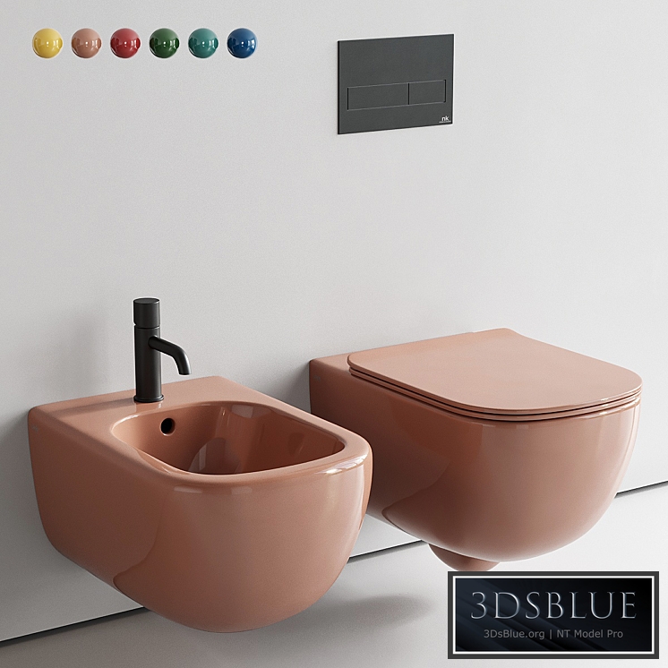 Ceramica Cielo Era Wall-Hung WC Set 2 3DS Max - thumbnail 3