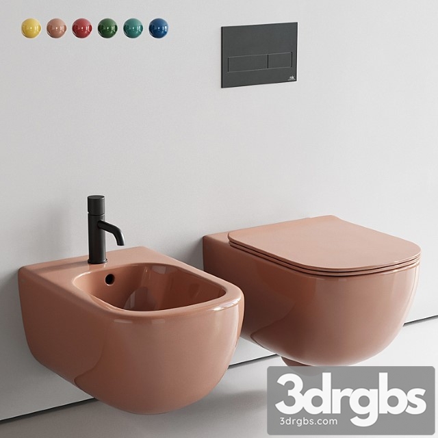 Ceramica Cielo Era Wall Hung WC Set 2 3dsmax Download - thumbnail 1