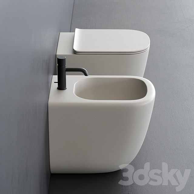 Ceramica Cielo Era WC 3DS Max Model - thumbnail 2