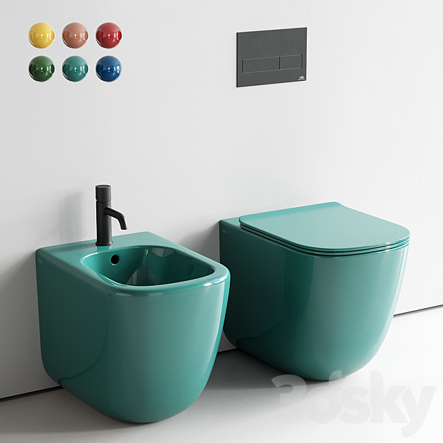 Ceramica Cielo Era WC Set 2 3ds Max - thumbnail 1