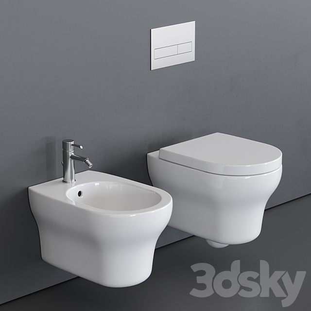 Ceramica Cielo Jo Wall-Hung WC 3ds Max - thumbnail 1