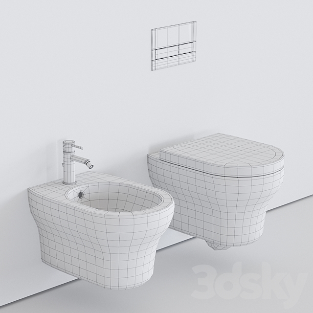 Ceramica Cielo Jo Wall-Hung WC 3ds Max - thumbnail 3