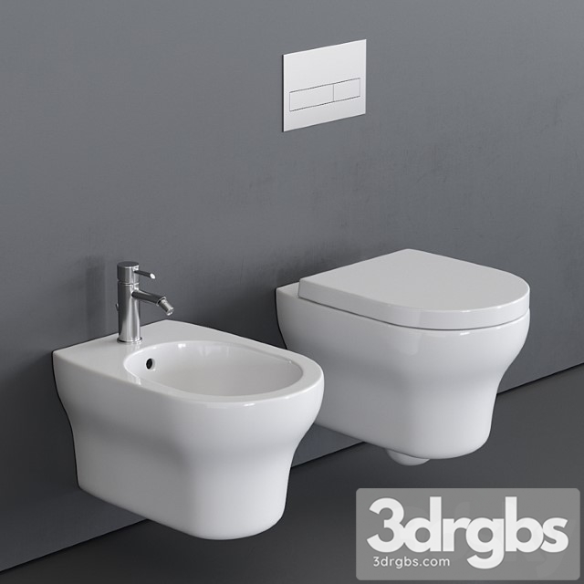 Ceramica Cielo Jo Wall Hung Wc 3dsmax Download - thumbnail 1