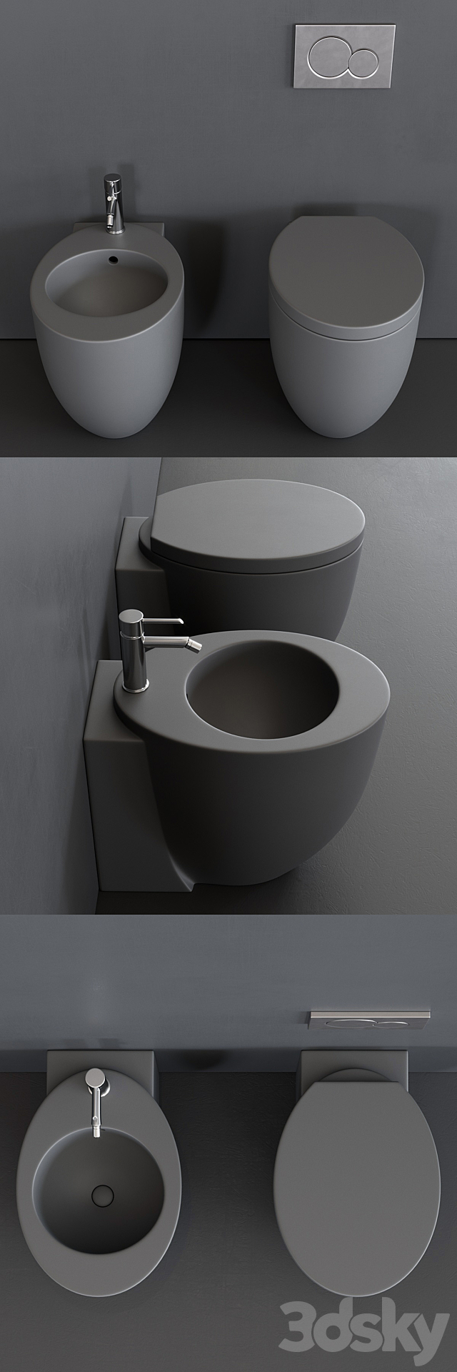 Ceramica Cielo Le Giare WC 3DS Max Model - thumbnail 2