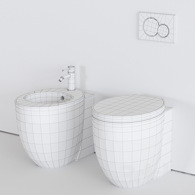 Ceramica Cielo Le Giare WC 3DS Max Model - thumbnail 3