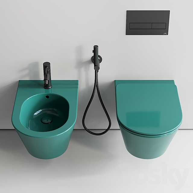 Ceramica Cielo Mare Wall-Hung WC 3DS Max Model - thumbnail 3