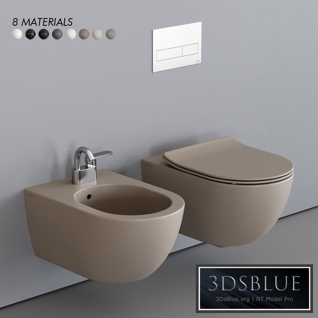 Ceramica Flaminia App Wall-Hung WC 3DS Max - thumbnail 3