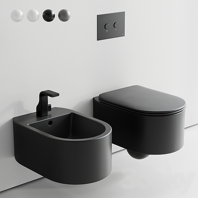 Ceramica Flaminia Astra Wall-Hung WC 3ds Max - thumbnail 1