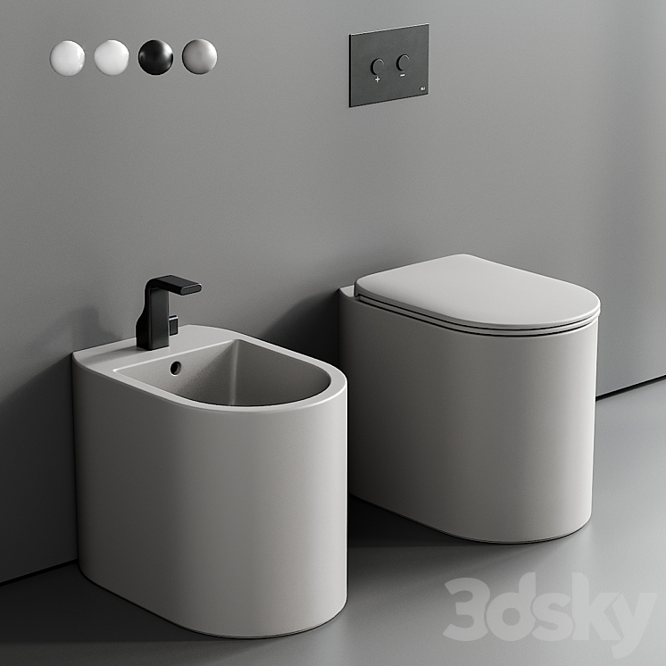 Ceramica Flaminia Astra WC 3DS Max Model - thumbnail 1