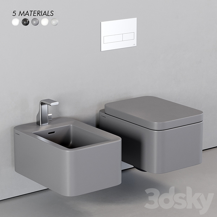 Ceramica Flaminia Nile Wall-Hung WC 3DS Max - thumbnail 1