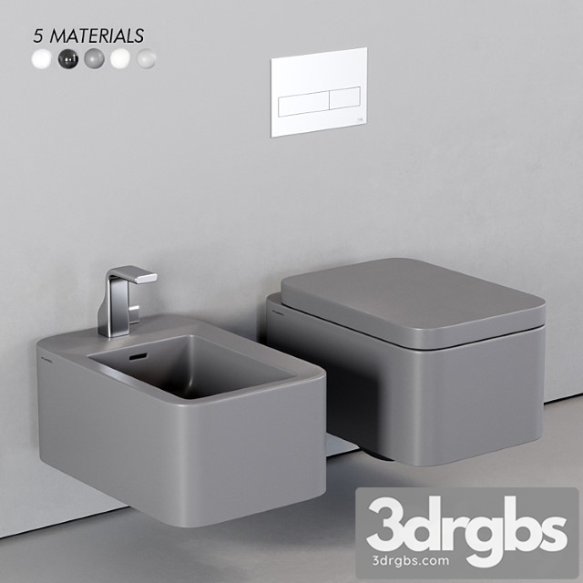 Ceramica Flaminia Nile Wall Hung Wc 3dsmax Download - thumbnail 1