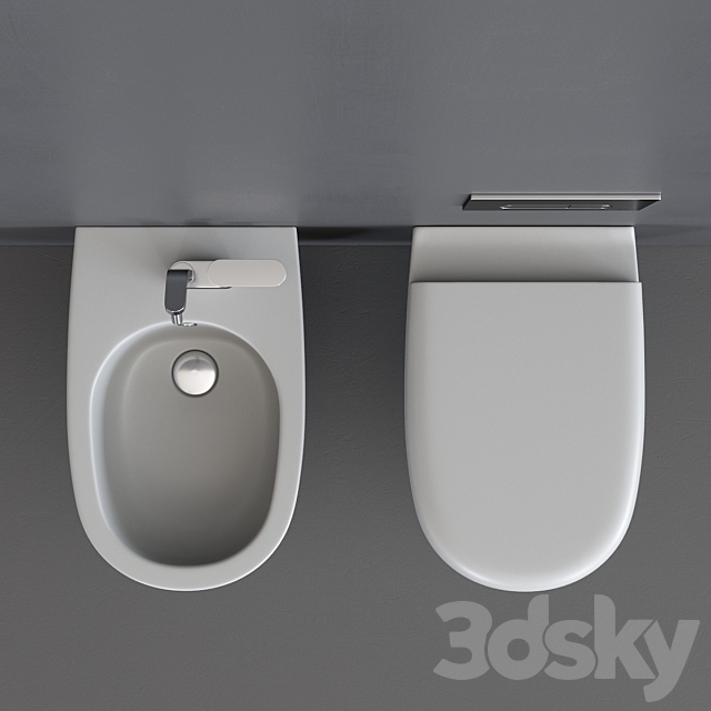 Ceramica Flaminia Spin Wall-Hung WC 3DS Max Model - thumbnail 4