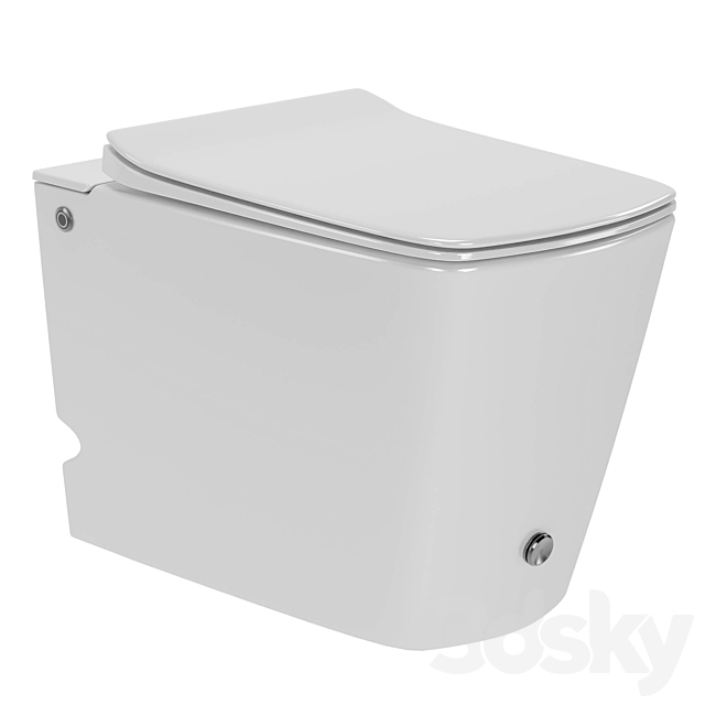 Ceruttispa Disgrazia side-mounted toilet with pulse flush 3ds Max - thumbnail 1