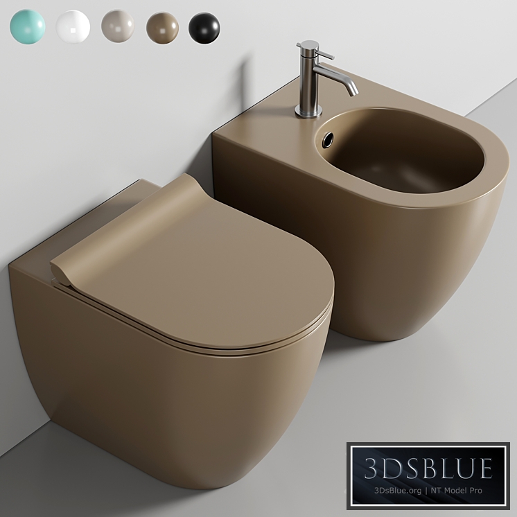 COLOR ELEMENTS 55X36 Toilet By GSI ceramica 3DS Max - thumbnail 3