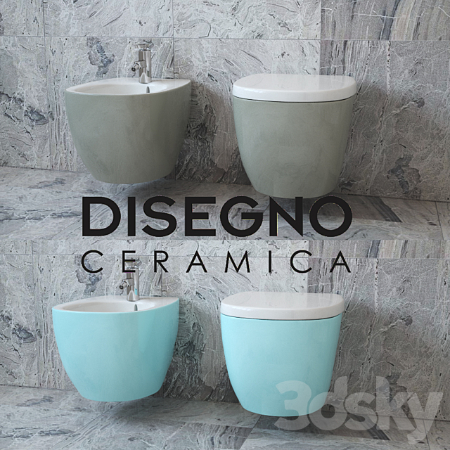 DISEGNO Caramica WEG (WC) 3DS Max Model - thumbnail 2