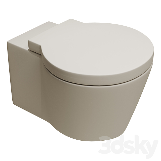 DURAVIT 021009 Wall-mounted toilets x4 3ds Max - thumbnail 3