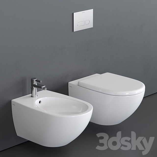 Duravit Architec Wall-hung WC 3ds Max - thumbnail 1