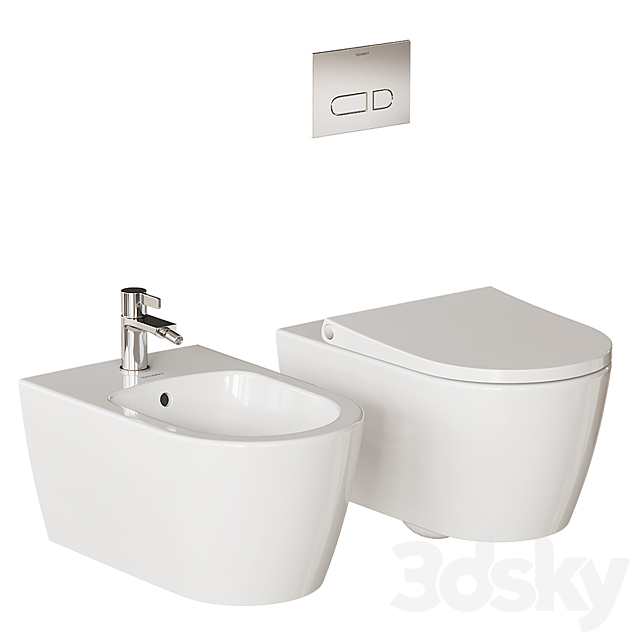 Duravit Bento Starck Box Wall-Hung WC 3ds Max - thumbnail 1