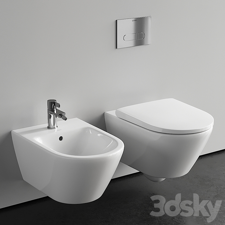 Duravit D-Neo Wall-Hung WC 3DS Max - thumbnail 1