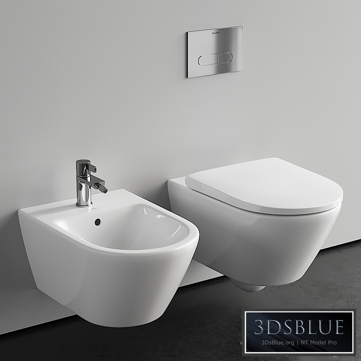 Duravit D-Neo Wall-Hung WC 3DS Max - thumbnail 3