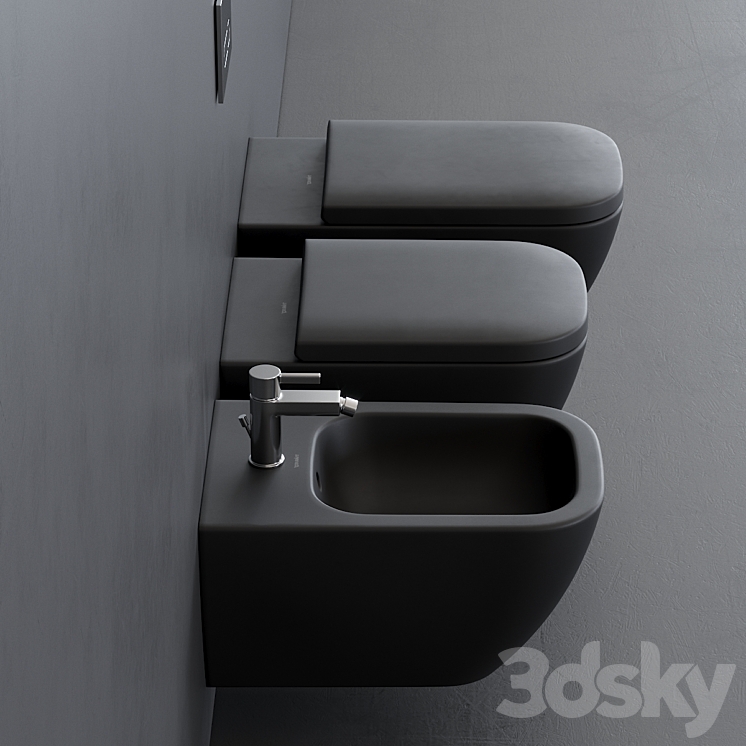 Duravit HAPPY D.2 Wall-hung WC 3DS Max - thumbnail 2