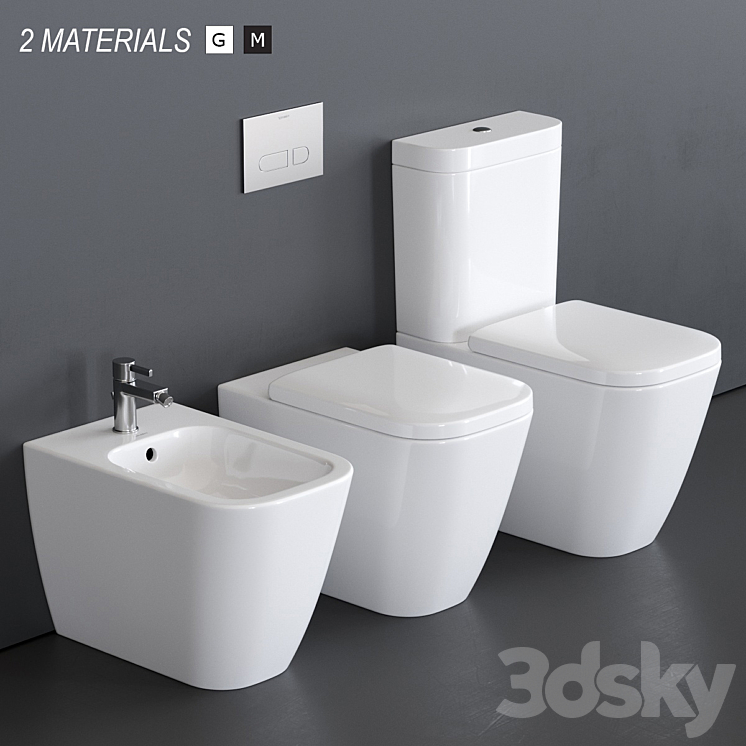 Duravit HAPPY D.2 WC 3DS Max - thumbnail 1