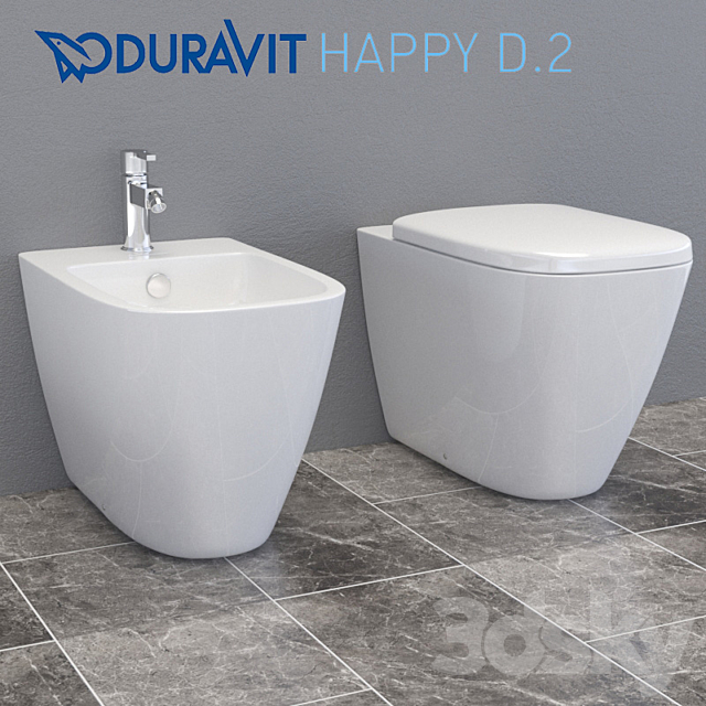 Duravit HAPPY D2 3ds Max - thumbnail 1