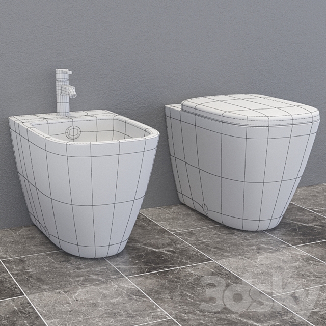 Duravit HAPPY D2 3ds Max - thumbnail 3