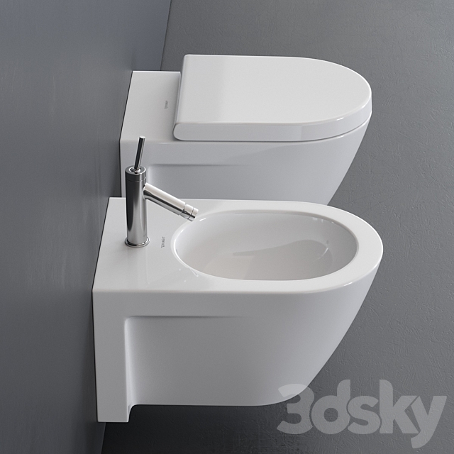 Duravit Starck 2 Wall-hung WC 3ds Max - thumbnail 2