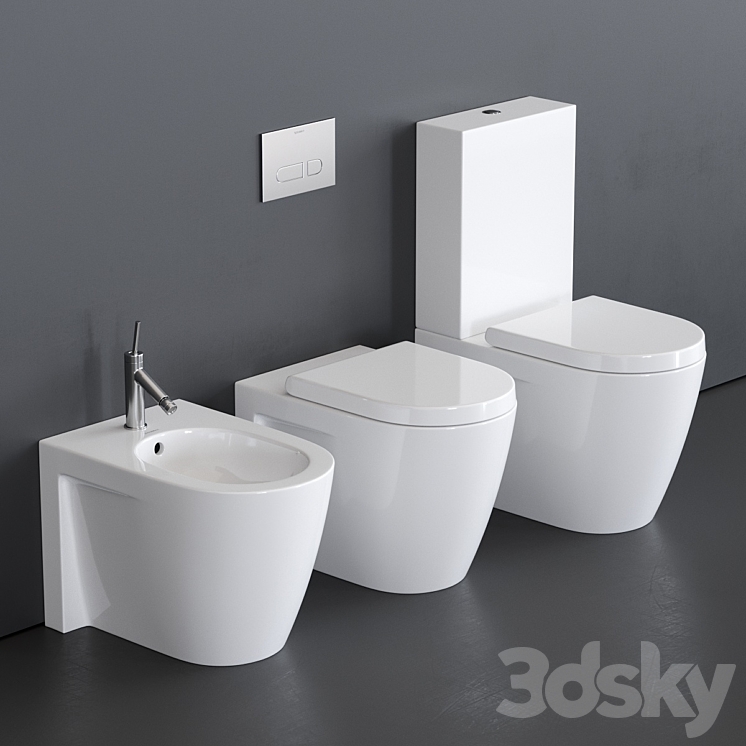 Duravit Starck 2 WC 3DS Max Model - thumbnail 1